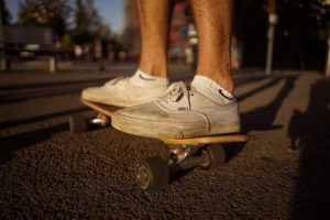 an electric skateboard