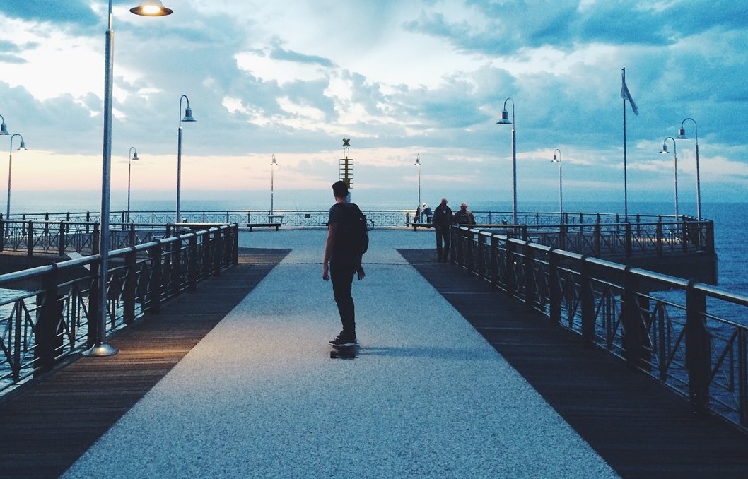 man riding a skateboard