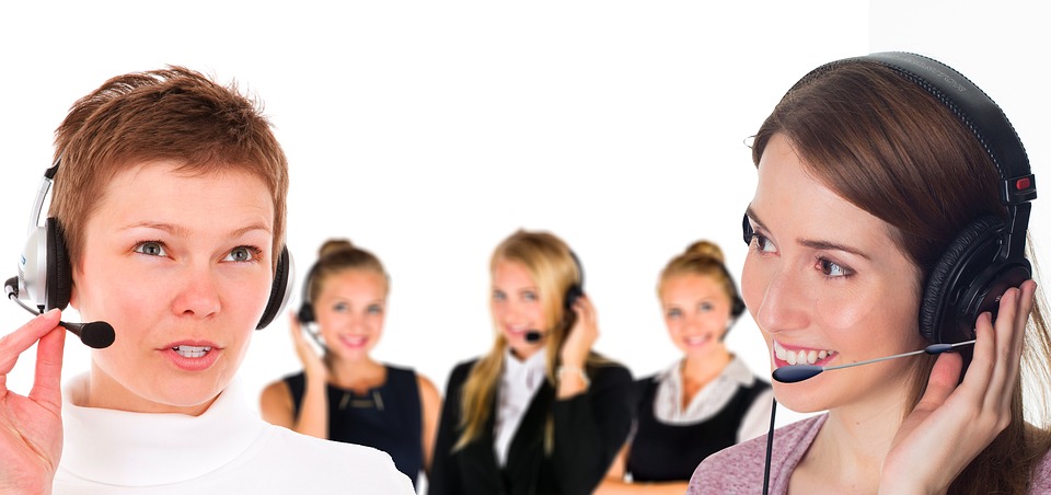 women wearing headset